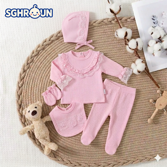 Ensemble Naissance Dentelle - 5 Pièces 🎀