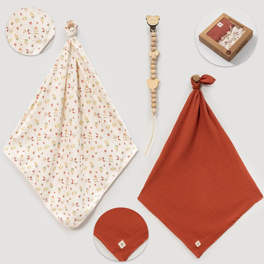 ✨ Box ensemble bébé – 2 pièces (mousseline & coton) ✨