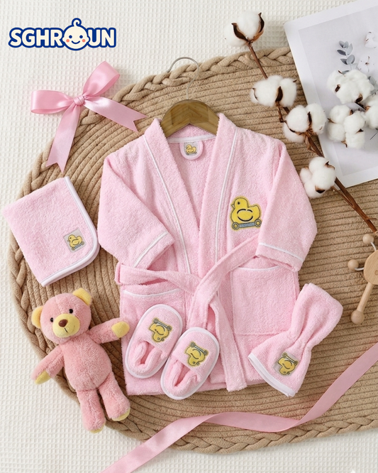 Coffret de Bain 4 Pièces 🛁 - طقم استحمام المواليد الجدد الفاخر (4 قطع)